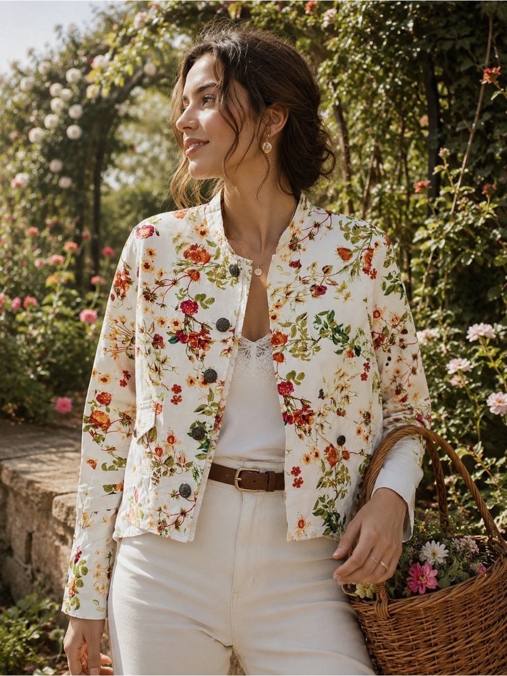 Disney Colleen Atwood Floral Cotton Jacket S